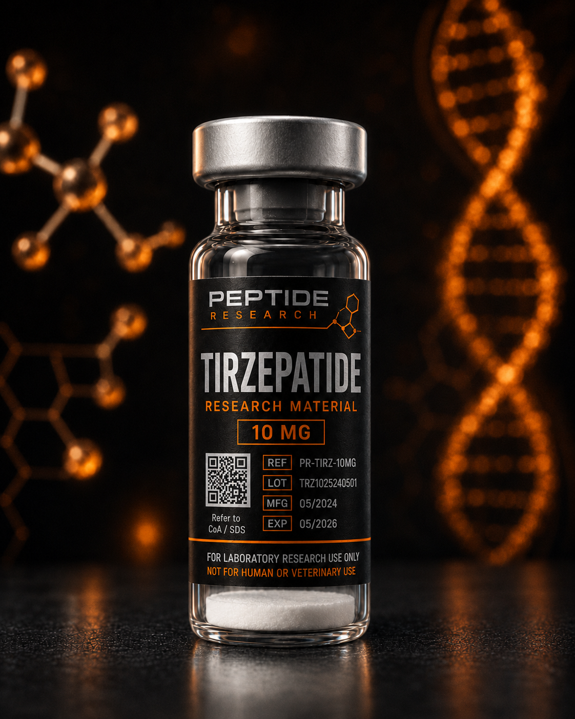 Tirzepatide 10MG Forschungsmaterial